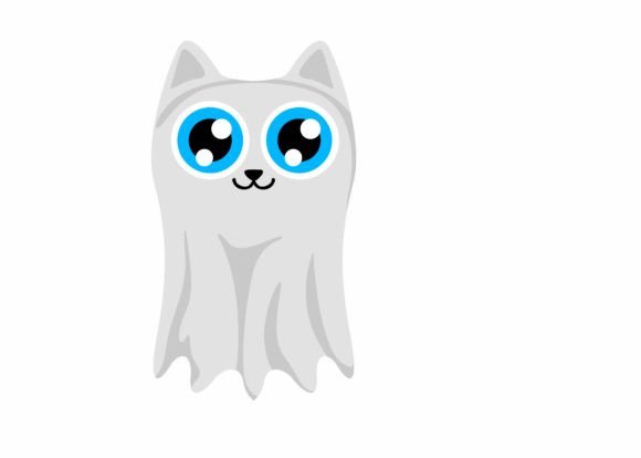 Cute Ghost Cat SVG: Halloween SVG