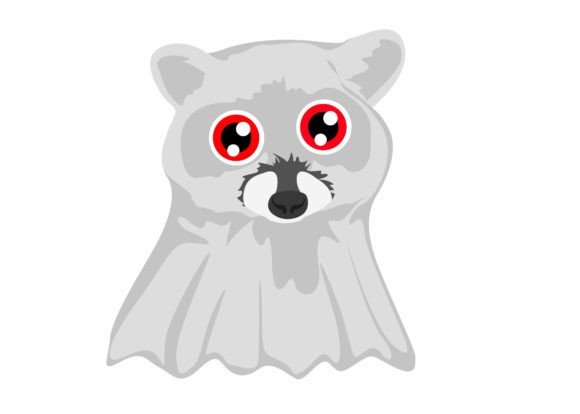 Cute Ghost Raccoon SVG: Halloween Charm, Embroidery-Ready?