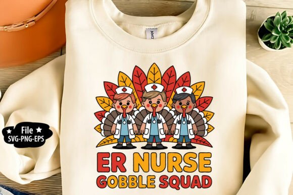 ER Nurse Gobble Squad SVG PNG