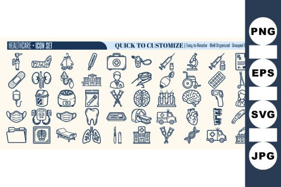 Medical Healthcare Icon Set SVG