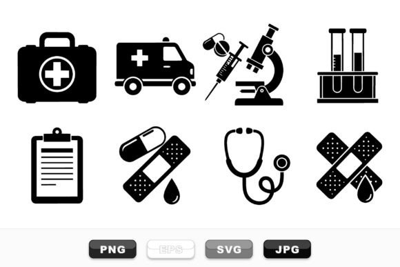 Medical Icon Set SVG Bundle