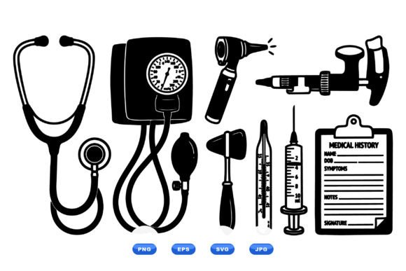 Medical Instrument Clipart Set